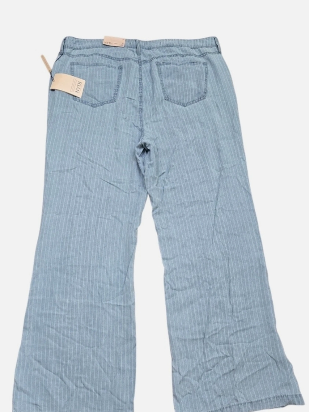Brand New- NYDJ Relaxed Straight Light Blue with stripes 100% Lyocell Jeans - Picture 11 of 12